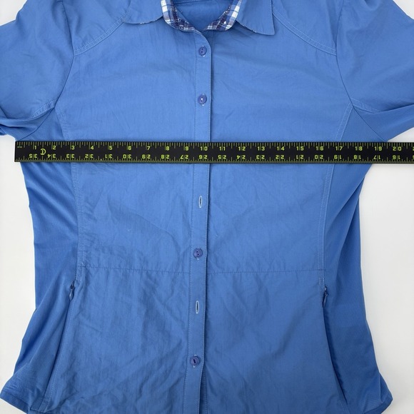 Kuhl Women's Blue Long Sleeve Shirt Button Up Roll Cuff Hiking Size Medium - Picture 4 of 8